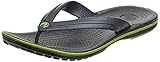 Crocs Unisex Crocband Flip Zehentrenner, Graphite/Volt Green, 41/42 EU
