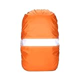 VORCOOL Rucksack Regen Abdeckung wasserdichte Tasche Abdeckungen Regen Abdeckung mit Reflektierende Streifen für Wandern Camping Klettern Radfahren Größe S (Orange)