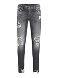 JACK & JONES Mens Jjipete Jjoriginal Ge 330 Ln Jeans, Black Denim, 33/30