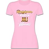 Geburtstagsgeschenk Geburtstag - Königinnen Werden im Juli geboren - XL - Rosa - Fun - L191 - Tailliertes Tshirt für Damen und Frauen T-S