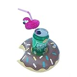 Aufblasbarer Donut Getränkehalter Ananas Zitrone Wassermelone Wasser Cola Getränkehalter Getränke Handy Getränkehalter,B