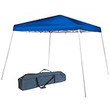 HT&PJ Pavillon 3x3 Wasserdicht Faltbar Gartenpavillon Uv-Schutz Für Gartenpavillon Party Picknick Party Faltbarer Pavillon (inkl. Aufbewahrungstasche) (3 * 3 * 2.5m,Blau)