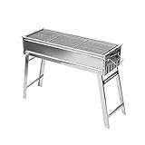 LCRACK BBQ-Grill,Ergonomie Stabil Dauerhaft Grill Draussen tragbar Falten Multifunktions Holzkohle Grillfeuer (Größe : Groß)