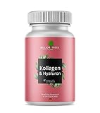 Hyaluronsäure mit Kollagen hochdosiert | Vergleichssieger 2020* | 90 Kapseln mit 1120mg Collagenhydrolysat und Hyaluron pro Tagesdosis | Laborgeprüft und verarbeitet in D
