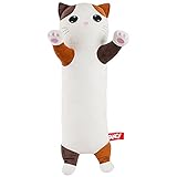 Fancy Katze Kuscheltier Seitenschläferkissen Kinder - 70 cm Plüschtier Katzen Kissen Kawaii Plush Deko Kätzchen süße Plüschtier Anime Plüsh Stofftiere Süße Geschenk