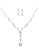 Unbekannt Set Collier Halskette Perlen Strass Hochzeit Braut SCHMUCK T