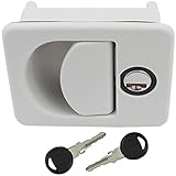 Außenschloss Türschloss Griffmuldenschloss Klappenschlos Schloss Stauklappenschloss Wohnwagen Wohnmobil Caravan weiß