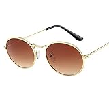 Mingfa Polarisierte Sport-Sonnenbrille, Vintage, Retro, elegante ovale Sonnenbrille, Metallrahmen, Brille, trendige Mode-Schattierungen für den Außenbereich Gr. Einheitsgröße, F