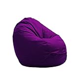Bruni Sitzsack mit Innensack Classico M in Violett – Sitzsack zum Zocken & Lesen, Abnehmbarer Bezug, lebensmittelechte EPS-Perlen als Bean-Bag-Füllung, aus D