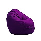 Bruni Sitzsack mit Innensack Classico M in Violett – Sitzsack zum Zocken & Lesen, Abnehmbarer Bezug, lebensmittelechte EPS-Perlen als Bean-Bag-Füllung, aus D