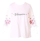 TP-159-2 Weiß Sakura Japan Kirschblüten Bestickt T-Shirt Pastel Goth Lolita Kaw