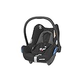 Maxi-Cosi CabrioFix Babyschale, Baby-Autositze Gruppe 0+ (0-13 kg), nutzbar bis ca. 12 Monate, passend für FamilyFix-Isofix Basisstation, Essential Black (schwarz)