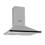 Klarstein Galina Americana - Dunstabzugshaube, 60 cm, EEK B, 311 m³/h, Schieberegler-Bedienfeld, LED-Beleuchtung, Baffle-Filter aus Edelstahl, Abluft oder Umluft, Wandhaube, schw