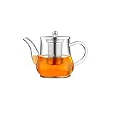 Teekessel Tee-Set Edelstahl Filter Hitzebeständig Glas Teekanne Induktion Herd Mehrzweck-Teekanne Teekanne 1500ml Teetasse (Farbe: A)