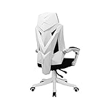 XUERUIGANG Gaming Chair Bürostuhl mit Fußablage, High Back Computer-Spiel-Stuhl, Racing Design Ergonomischer Stuhl PU. Leder Bürostuhl mit Kopfstütze und Massage Lordosenstütze (Farbe : B)