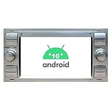Autoradio Stereo Radio Ford Focus Mondeo Kuga C-Max S-Max Kuga Galaxy mit Android 10.0 Doppel 2 Din Sat NAV 7 Zoll HD Touchscreen Head Unit GPS Navigation Bluetooth WiFi Backup-Kamera USB