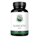 Quercetin (120 Kapseln á 500mg) - deutsche Herstellung - 100% Vegan & Ohne Zusätze - Vorrat für 4 Monate. Bonus Venen Ratgeber (eBook)