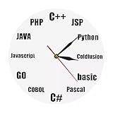 RFTGH Quarz-Wanduhr, minimalistisches Design, Geschäft und Büro, Wanddekoration, Geek-Geschenk