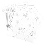 Ideen mit Herz Transparentpapier | 100 Blatt | Premium-Qualität | 110 g/qm | Bedruckt | ideales Faltpapier zum Sterne basteln | transparentes Bastelpapier (Eiskristalle | weiß & Silber, 10 x 10 cm)