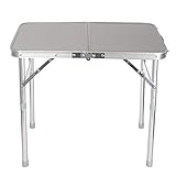 HYAN Campingtisch Aluminiumlegierung Business Desk Beach Tisch Grill Picknicktisch Outdoor Großer Klapptisch und Stuhl Set Tragbare Tabelle Multifunktionstisch (Color : No Chair)