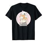 Kawaii Katzenstapel T-Shirt Süßes Japanisches Anime Grafik