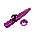 WGOEODI Aluminiumlegierung Metall Kazoo, mit 5 Stück Flöte Membran Geschenk, L