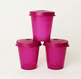 TUPPERWARE Kühlschrank Wichtel 3X 60 ml Beere Dose Behälter Kräuter Liliputbecher + Ausstecher E