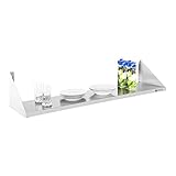 Royal Catering - Wandregal Wandbord (1 Fläche, 120 cm lang, 30 cm tief, Edelstahl + Befestigungsmaterial) Silb