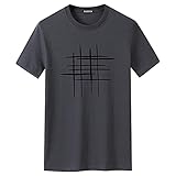 T-Shirt Herren Oversize Drucken Rundhals Tops Herren Moderner Hip Hop Style Shirt Herren Work Lässig Party All-Match Kurzarm Shirt Herren Komfortabel Mode T-Shirt H