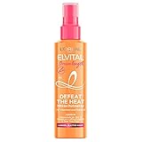 L'Oréal Paris Elvital Hitzeschutzspray für langes, glattes Haar, Leave-In Haarkur gegen Frizz, Ohne Ausspülen, Mit Vitaminen und Rizinusöl, Dream Length Defeat The Heat, 1 x 150