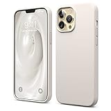 elago Liquid Silicone Case Kompatibel mit iPhone 13 Pro Max Hülle (6,7'), Hochwertiges Silikon, Rundumschutz Handyhülle : 3-Layer Struktur Schutzhülle, Kratzfestes Weiches Mikrofaserfutter (Taupe)