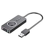 LUOSHEN USB Externe Sound Karte USB zu 3,5 Mm Audio USB zu KopfhöRer Mikrofon für Computer Laptop PS4 S