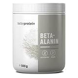 Beta Alanin - Laborgeprüft ohne Zusätze - Hochdosiert - Vegan - 500g - direkt vom Hersteller aus Deutschland - BetterProtein® - hochdosierte Aminosäuren zum Muskelaufbau und Abnehmen - Veg