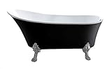 Freistehende Badewanne CLASSICO-SW (schwarz-weiß)