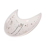 PATKAW Keramik Schmuckstück Tray Schmuck Tablett Platte Porzellan Tisch Tablett Schmuckstück Gericht Tablett Mond Form für Schlüssel Ring Halskette Kosmetische Snack Süßigkeiten Zu H