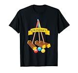 Bunte Krocketschlägel und Kugel T-S