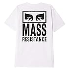 Obey T-Shirt Mass Resistance Classic Kurzarm Tee White, weiß, Larg