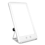 Tageslichtlampe 10000 Lux, Lichttherapielampe UV-freies mit Unabhängiger Halterung, Einstellbarer Helligkeit, Tageslichtlampe Lichttherapie für Heim/Bürogeb