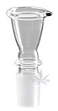 PatchouliWorld Steckkopf -Tulpe- aus Borosilikatglas mit Rollstop Köpfchen 18,8er inkl. Sieb