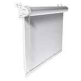 Victoria M. Klemmfix Verdunkelungsrollo ohne Bohren Rollo 50 x 150 cm, Weiß, Seitenzugrollo Verdunkelung für Fenster und Tü