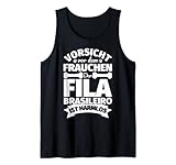 Fila Brasileiro Frauchen Hund lustiger Spruch Tank Top