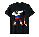 Dabbing Rottweiler Russland Eishockey Fan Trikot Wintersport T-S