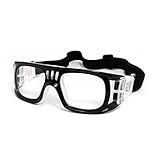 EnzoDate Basketball-Schutzbrillen, Männer Fußball Gläser, schützende Fußball Brille, Professional Sport Goggles (Schwarz)