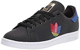 adidas Originals Damen Stan Smith Sneaker, Schwarz/Team Royalblau/Gold Metallic, 41 1/3 EU