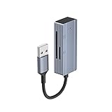sunshot 2in1 USB SD/TF Kartenleser, SD Kartenleser Adapter für alle Computer oder Laptops mit USB A Port, Trail Camera Viewer Adapter mit Dual Slots. Plug-and-Play