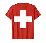 Schweiz Switzerland Fußball Schweizer Flagge Fan Trikot T-S