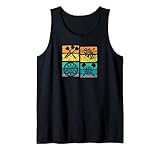 Dart Retro Vintage Dartboard Dartspieler Tank Top