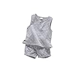 SoonerQuicker 2PC Kleinkind Kinder Baby Boy Print T-Shirt Tops + Shorts Outfits Kleidung S