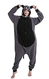 dressfan Unisex Adult Animal Pyjamas Waschbär Cosplay Kostüm (L(Für höhe: 66'-70'), Grey)