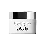 AEOLIS Skincare | Age Defence Night Face Cream | Gesichtscreme | Nachtcreme | Hochwirksame Peptide | Mit Bio-Maulbeerblättern & Mastix | 100% natürlich & nachhaltig | Ohne künstliche Z